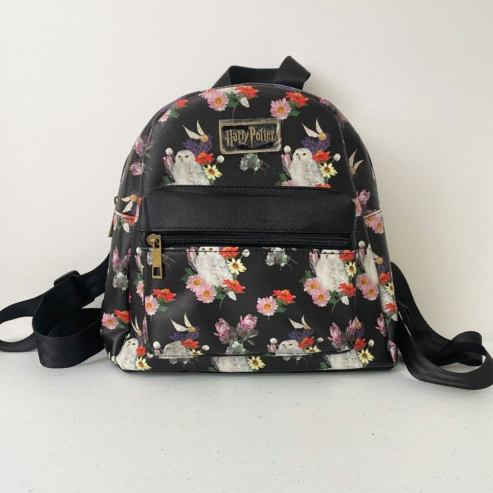 New Harry Potter Mini Black Backpack Hedwig Floral Wizarding World Diaper Bag
